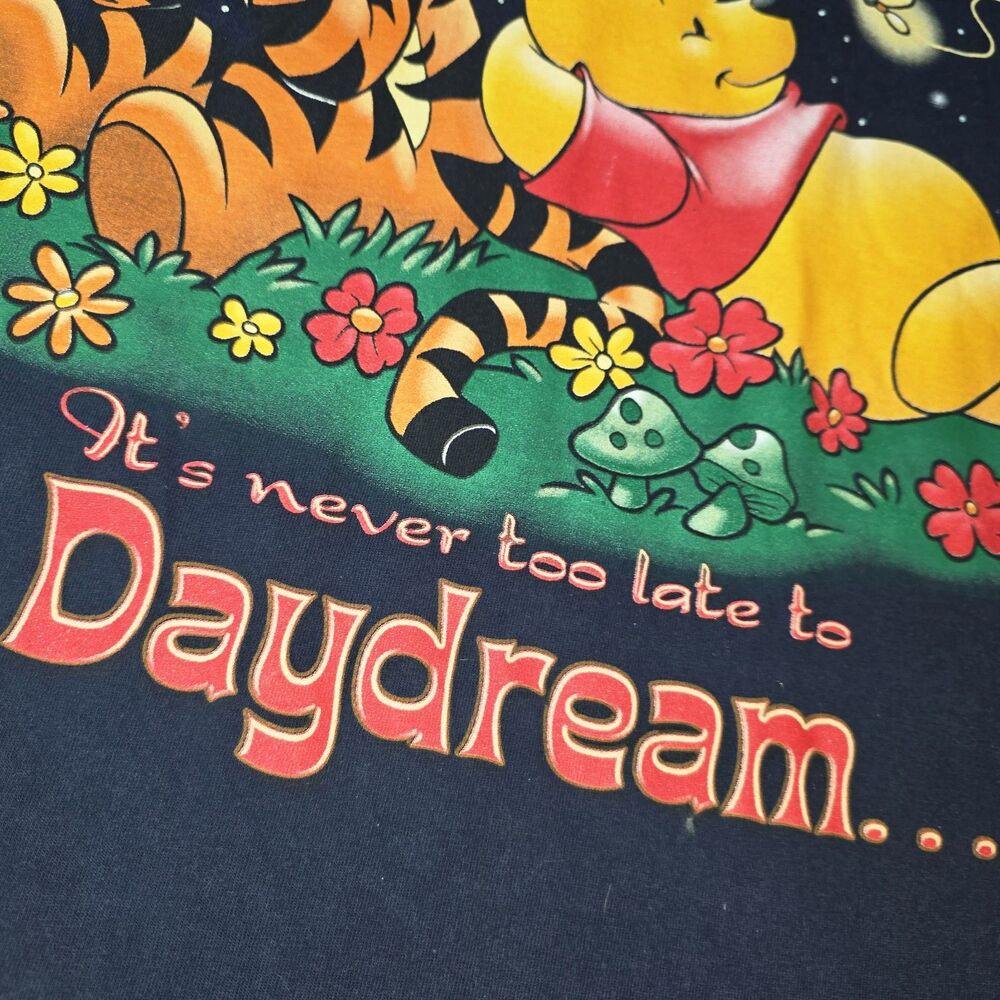 The Disney Store XL Vintage Pooh Tigger "Daydream" Blue USA Night Sleep Shirt - Picture 2 of 10